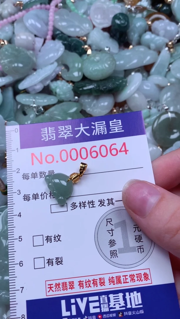 吊坠(不含链)未镶嵌翡翠6064