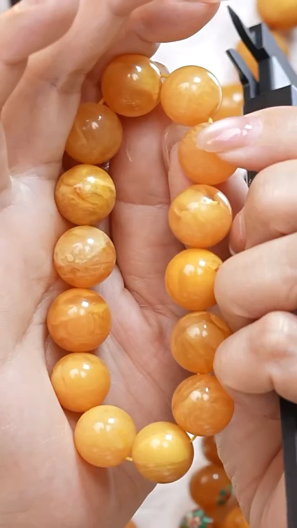 蜜蜡颈饰未镶嵌7544天然蜜蜡珠宝奇石全部保真