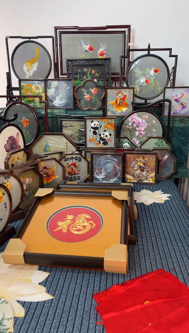 刺绣刺绣双面绣摆件