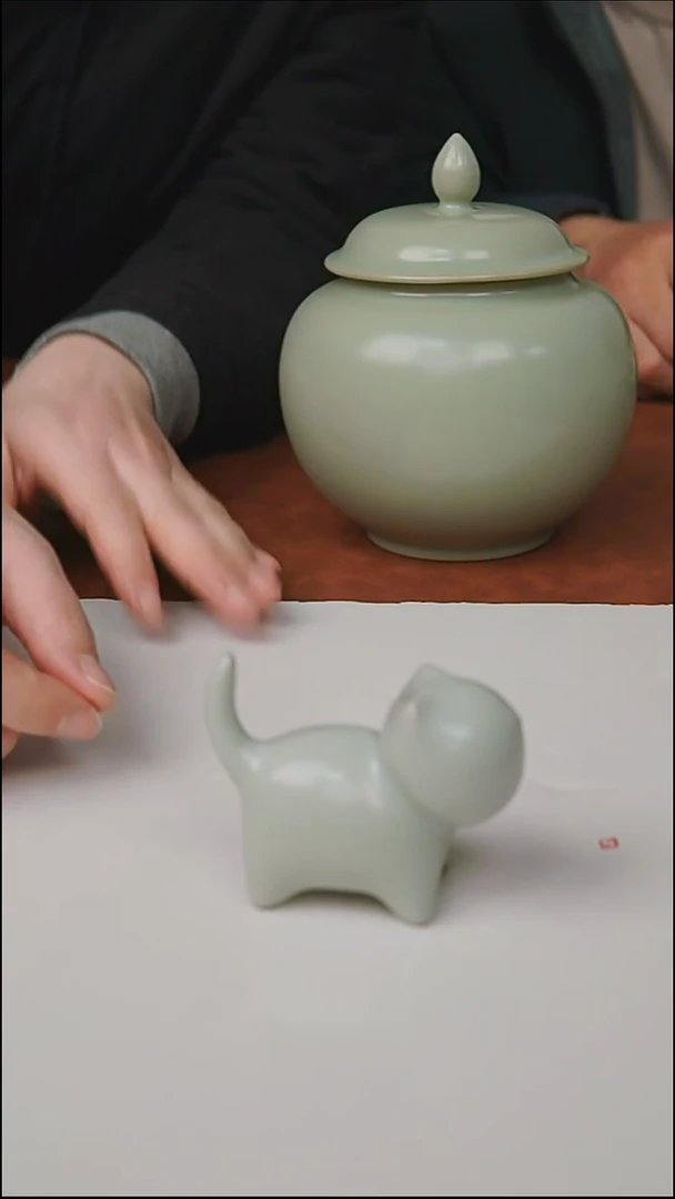 杯子瓷富山严选汝瓷，茶宠