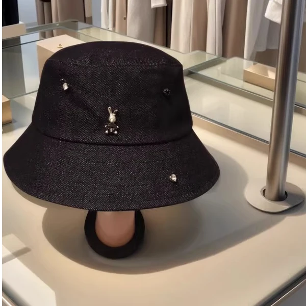 英国【轻奢】Cosp Kosp 牛仔蓝渔夫帽檐素颜遮脸盆帽水桶帽子女百搭