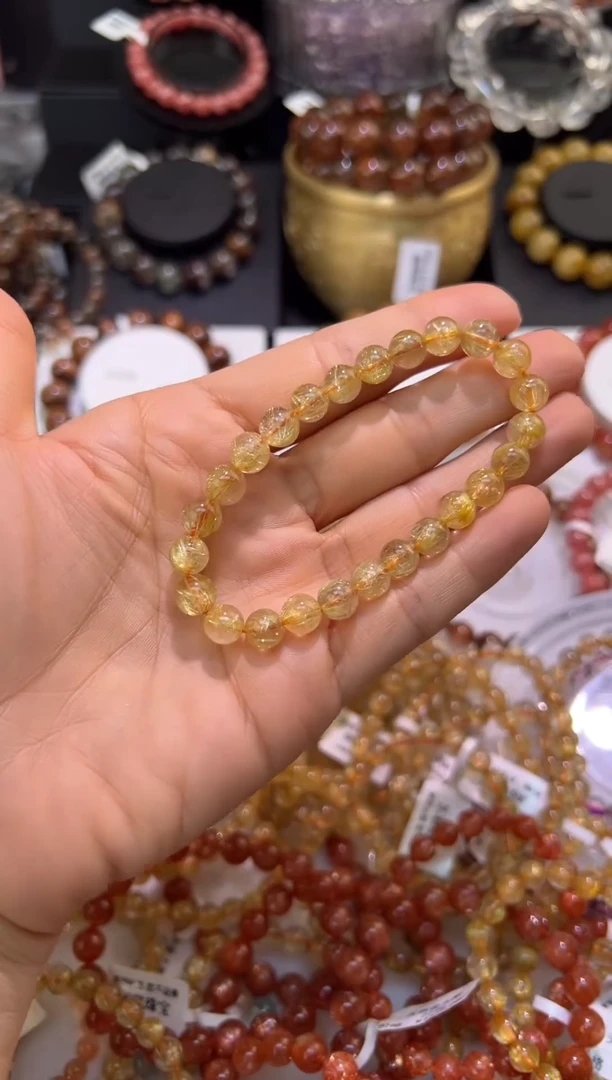 未镶嵌手串水晶金发晶7.4mm