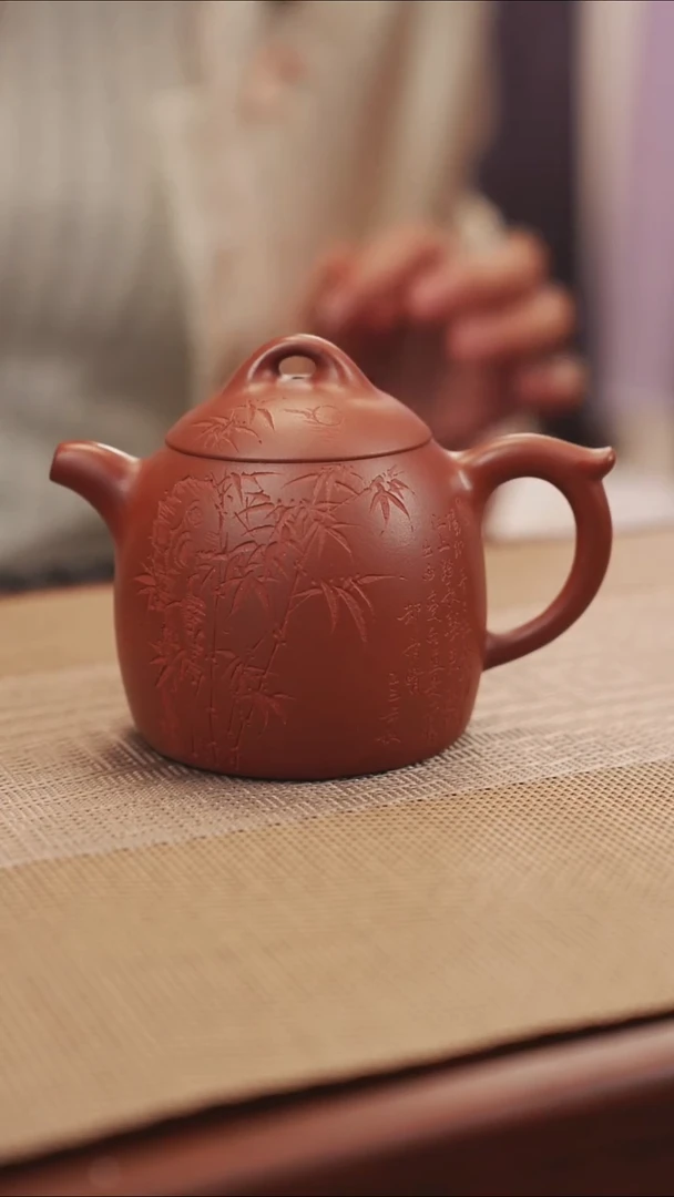原矿秦权红降坡紫砂壶22