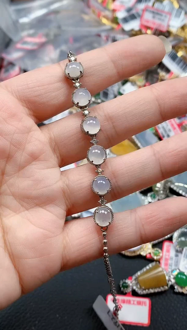 银S925镶嵌戒指翡翠天然A货缅甸翡翠