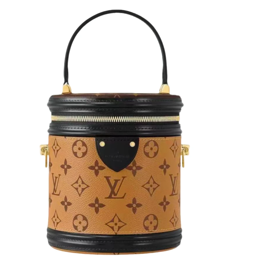 95新 LouisVuitton/路易威登 安洁利路易威登老花发财桶