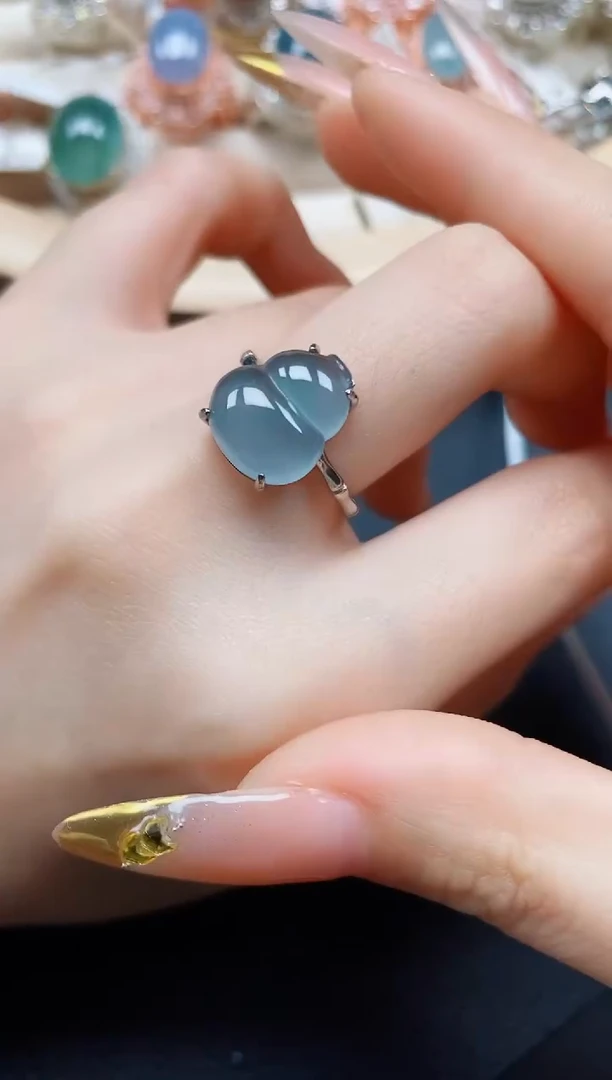 【闪购商品】翡翠戒指银S925镶嵌翡翠