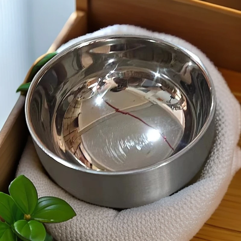 星钻--13cm不锈钢碗日式简约风双层防烫