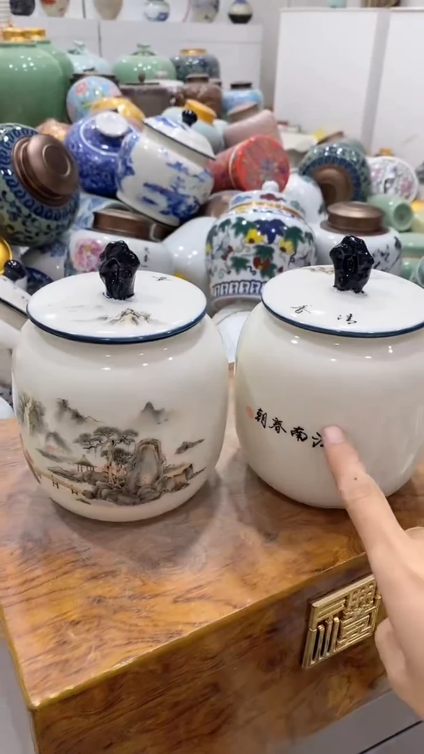 摆件陶茶叶罐密封罐储存罐