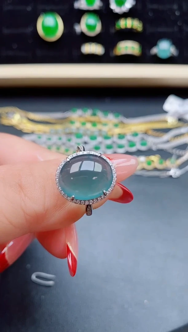 【闪购商品】翡翠戒指银S925镶嵌321321