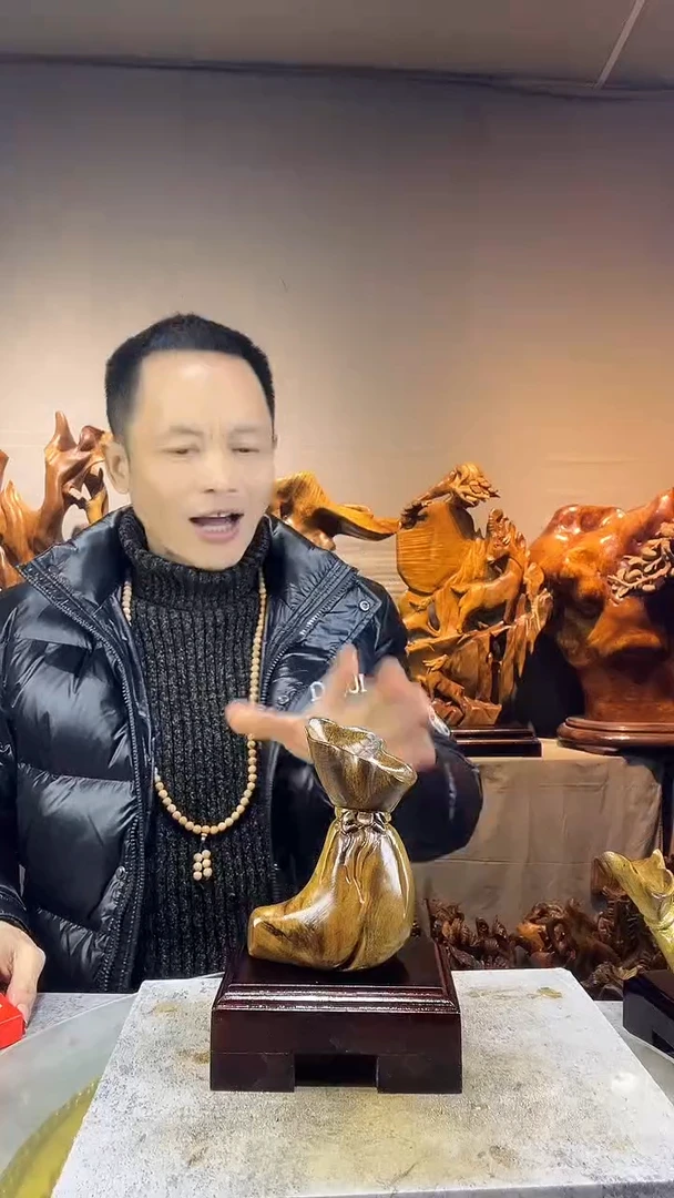 金丝楠精**国小叶桢楠随行摆件48