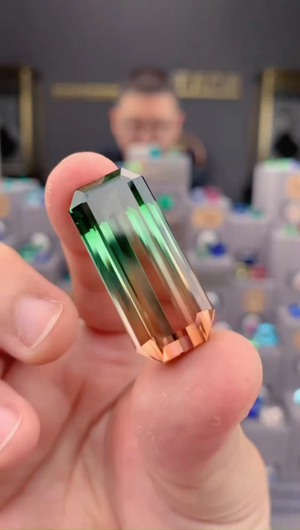 未镶嵌裸石碧玺63ct 西瓜碧玺