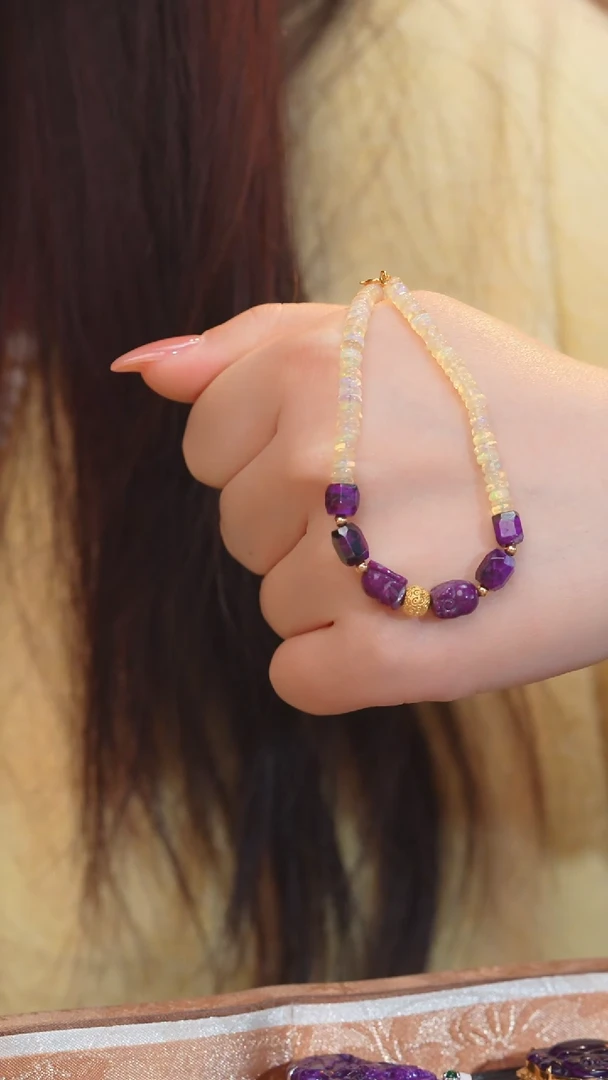 【闪购商品】苏纪石（舒俱来）手链18K金镶嵌多样性发@@N7134