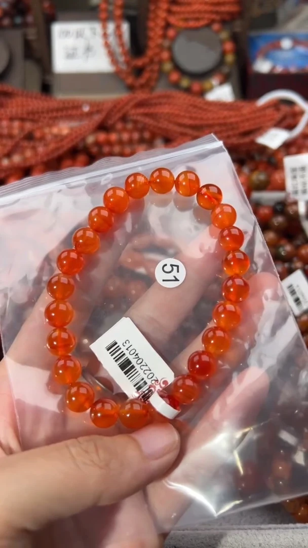 南红玛瑙手串未镶嵌8