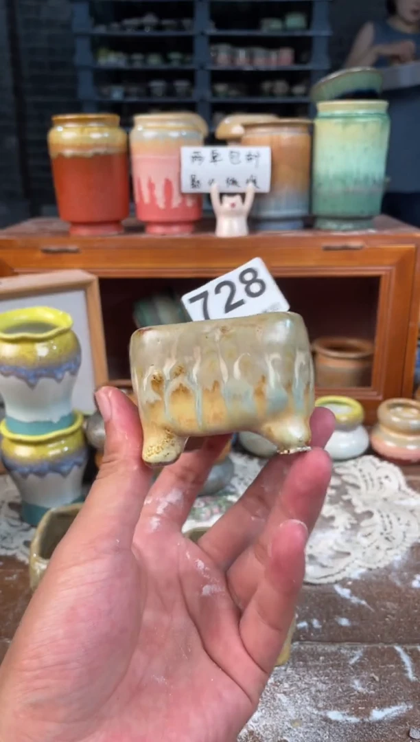瓷片微瑕728知木小芳花盆编号