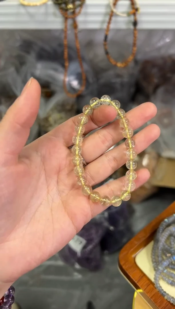 【闪购商品】发晶手链未镶嵌维纳斯发晶圆珠手链[3680]