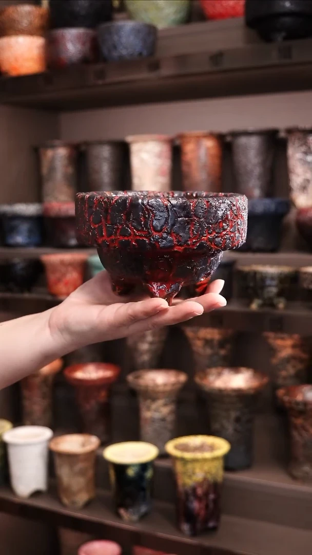 大*子 泰国进口手工花盆个性创意花盆