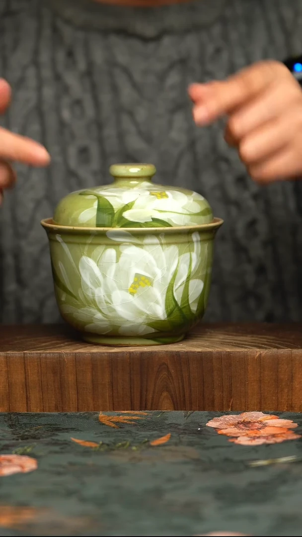 杯釉下彩手工手绘同款陶器