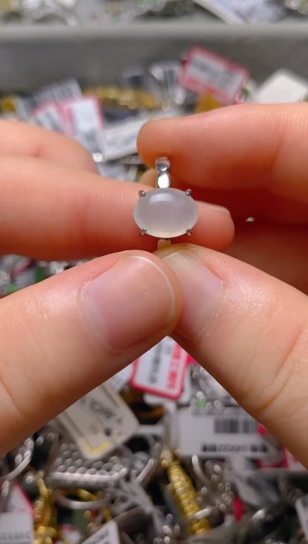 银S925镶嵌戒指翡翠百内无证书