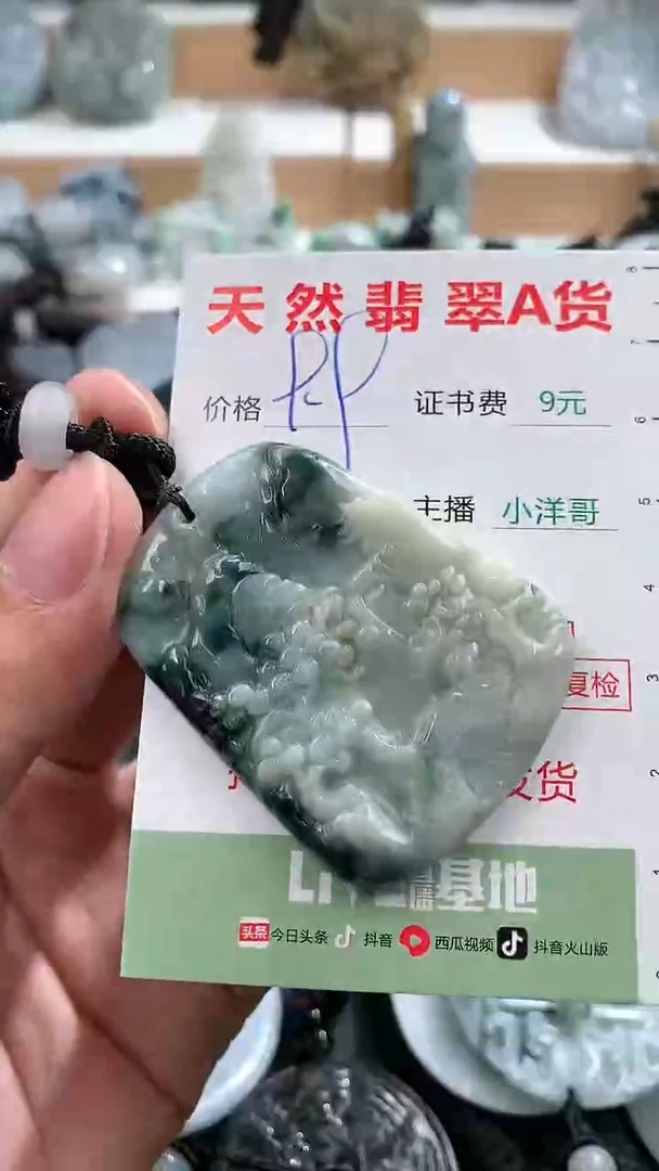翡翠未镶嵌吊坠(不含链)1