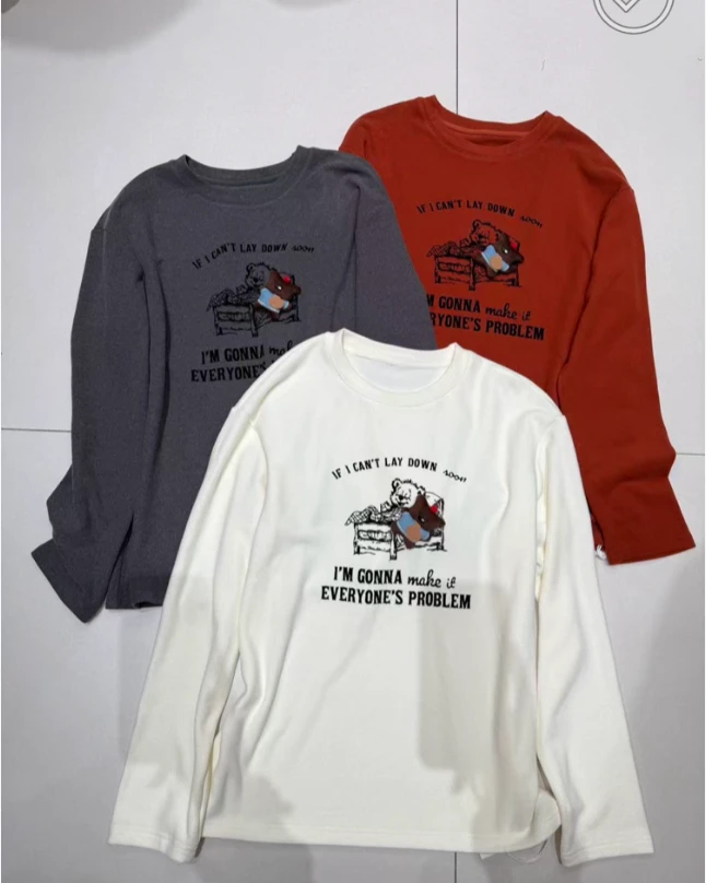 温柔瑶-MTWO冬季福利#德绒趣味立体卡通小熊上衣#30383