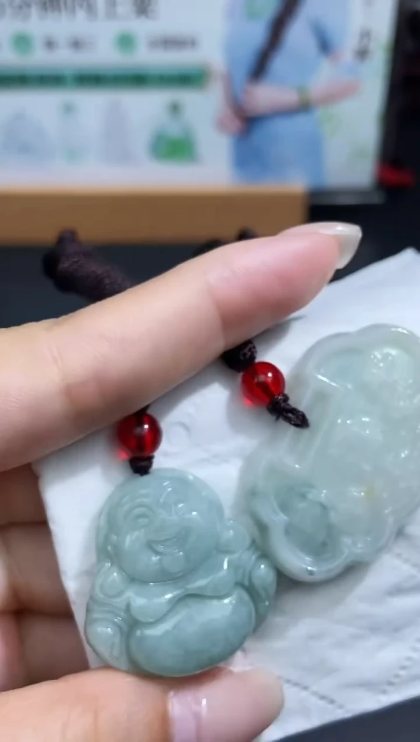 颈饰未镶嵌翡翠天然翡翠A货91
