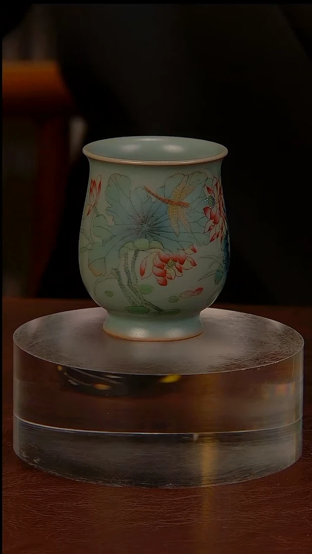 瓷片清汝彩绘........
