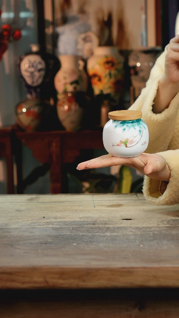 【闪购商品】瓷片景德镇纯手工釉下彩精品花瓶