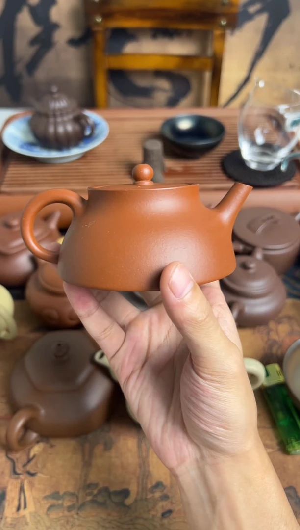 茶壶紫砂精工半手全品无瑕柱瓢180cc