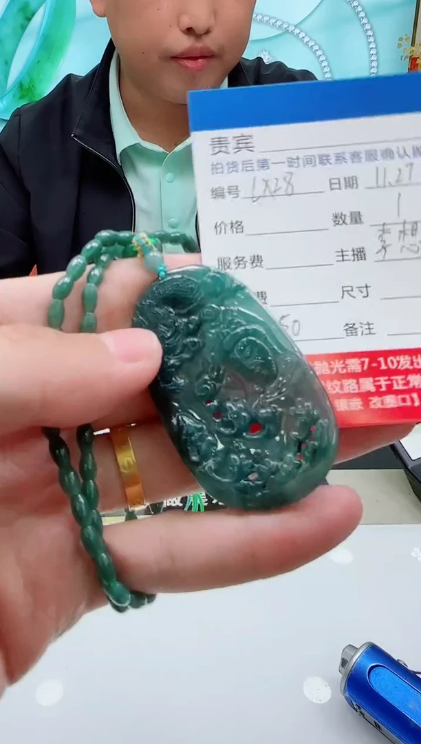 未镶嵌定制翡翠LX28翡翠吊坠赠珠链-多样性发其一