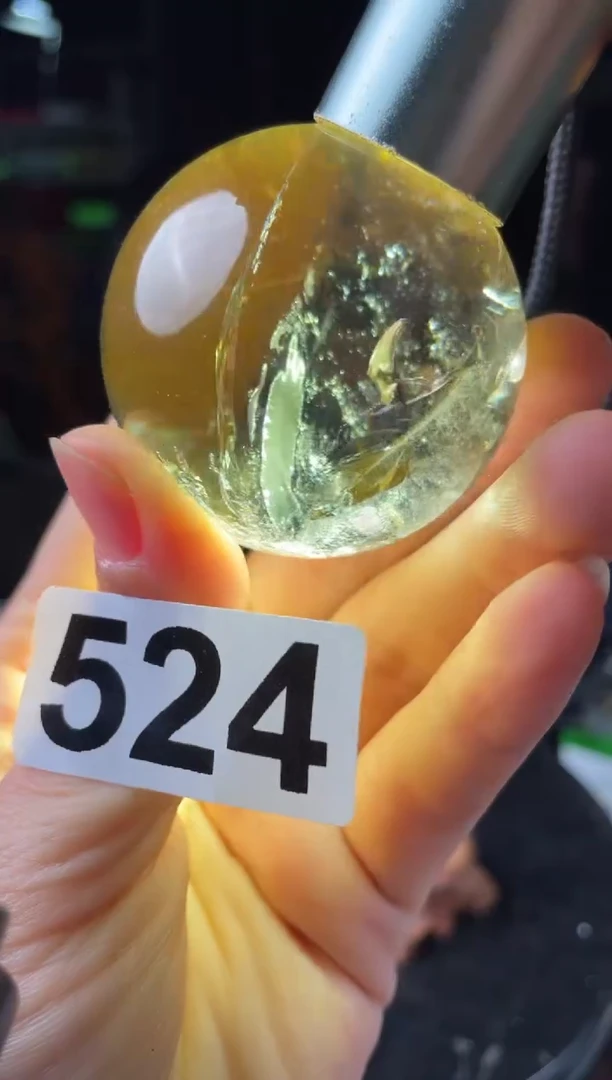 未镶嵌水晶大型摆件（非配饰）黄水晶球524