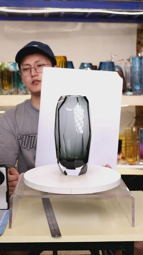 琉璃高25琉璃花瓶果盘摆件