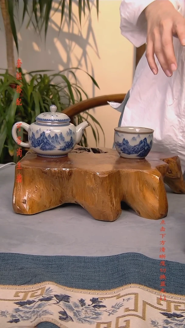 简装家用款2件套 老陶泥开片纹陶瓷茶具