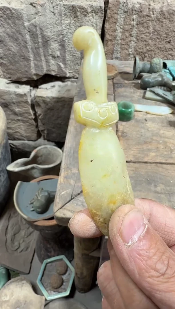 未镶嵌岫岩河磨玉（透闪石质玉）挂件玉器555555