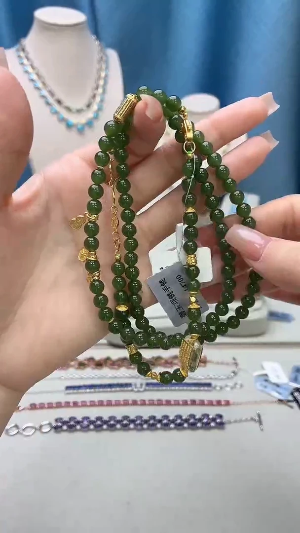 颈饰银S925镶嵌和田玉096BJ1209产品一个（多样性）