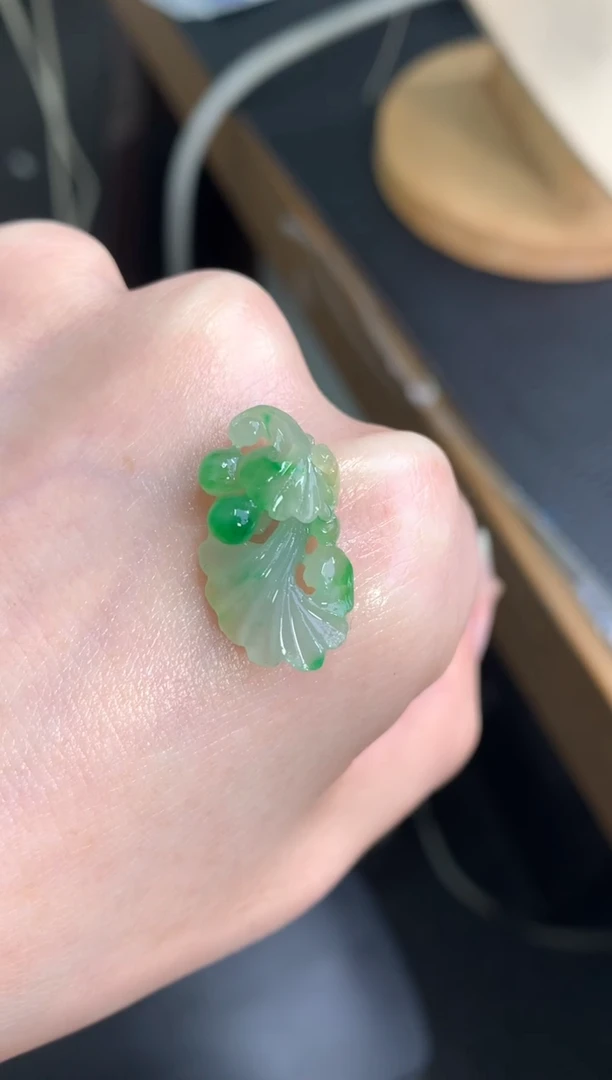 未镶嵌定制翡翠银杏叶