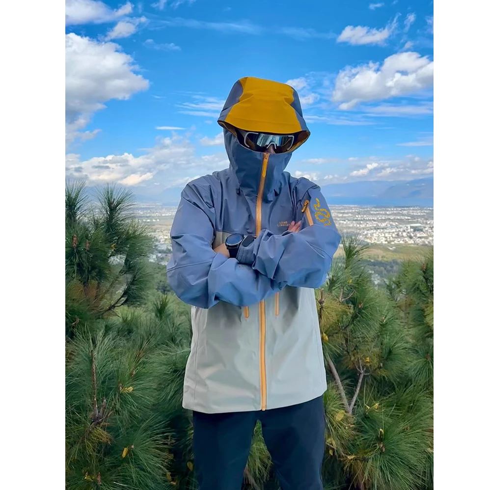 LDAB蓝色冲锋衣外套男2025蛇年限定新款户外三合一防风防水登山服