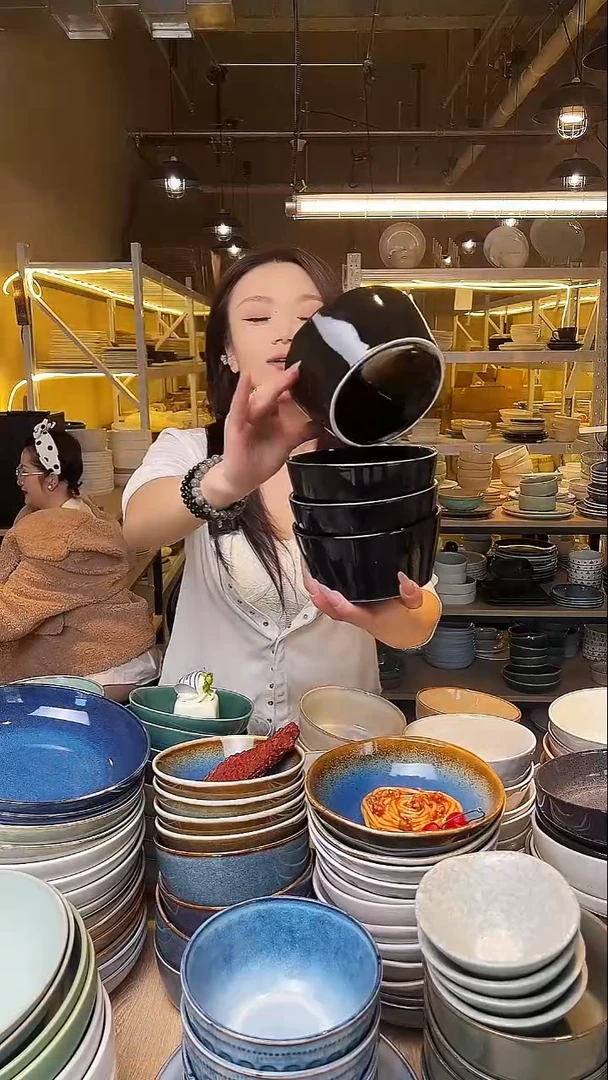 瓷104【瑕疵】外贸尾货窑变釉下彩
