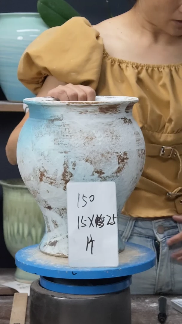 景德镇花盆默认微瑕150