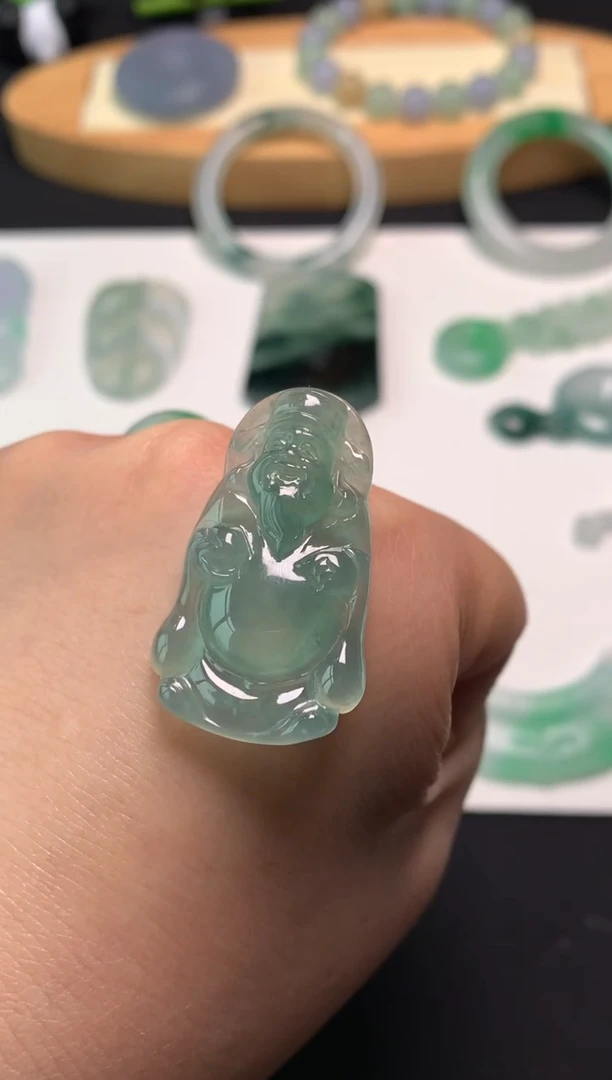 未镶嵌定制翡翠尺寸34*20*5.5