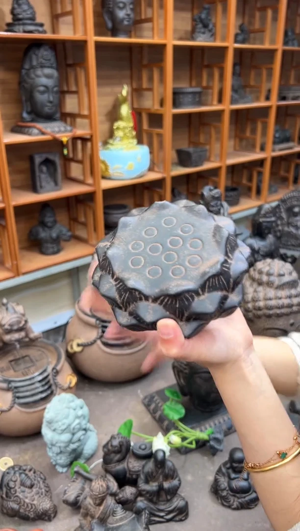 陶土莲蓬实心底座