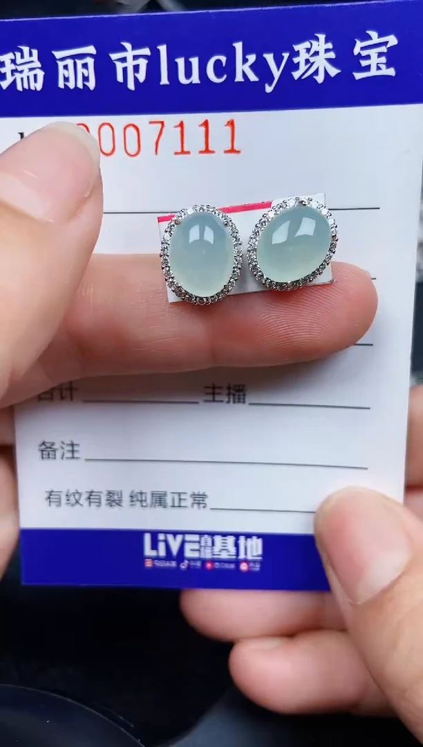 翡翠银S925镶嵌颈饰7111