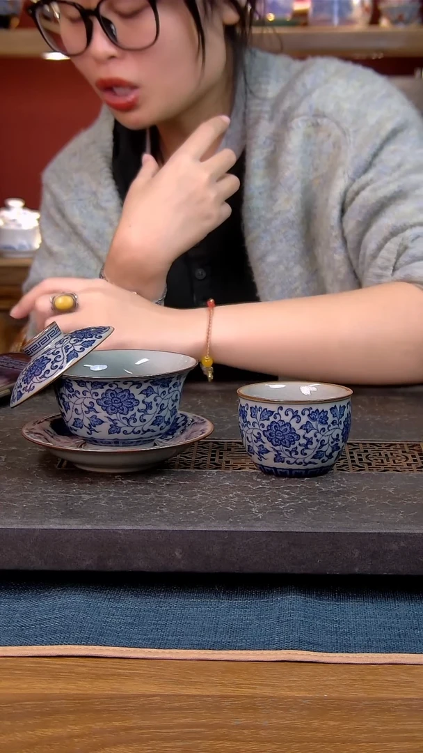 简装家用款2件套 老陶泥开片纹陶瓷茶具