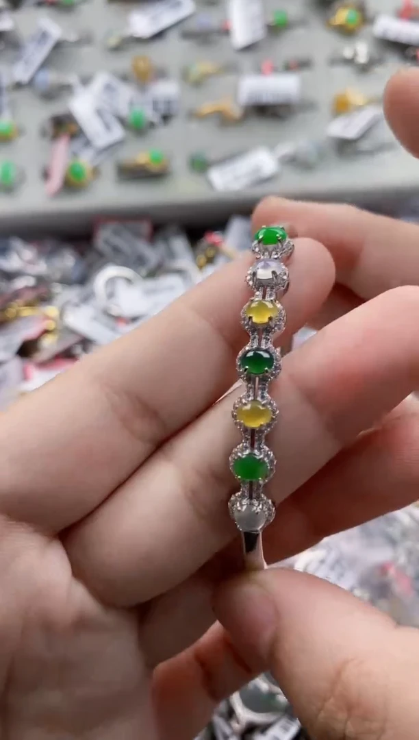 翡翠戒指银S925镶嵌8888888   4