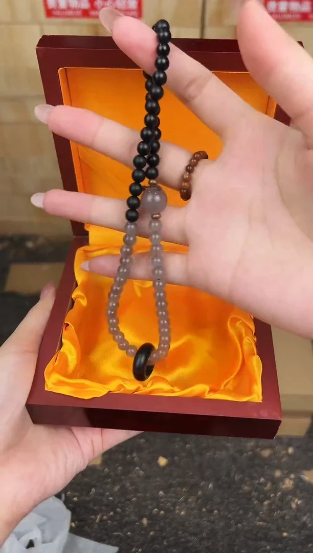 万家文玩阁黑檀双圈链接@@SP040