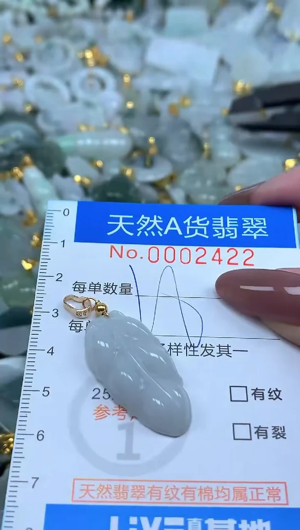 颈饰未镶嵌翡翠净货挂件-2422