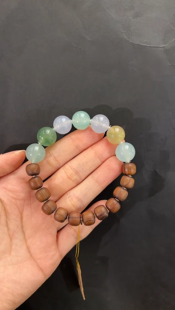 未镶嵌手串翡翠翡翠多宝手串7颗多人不退不换