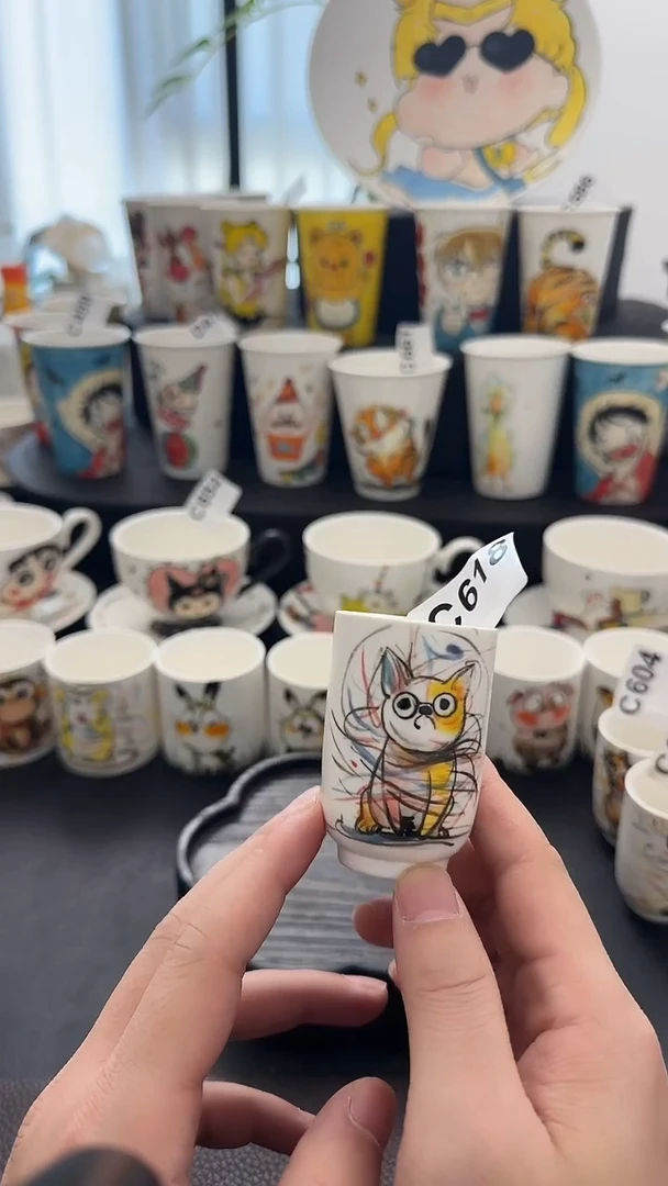 纯手工纯手工绘制陶瓷杯618