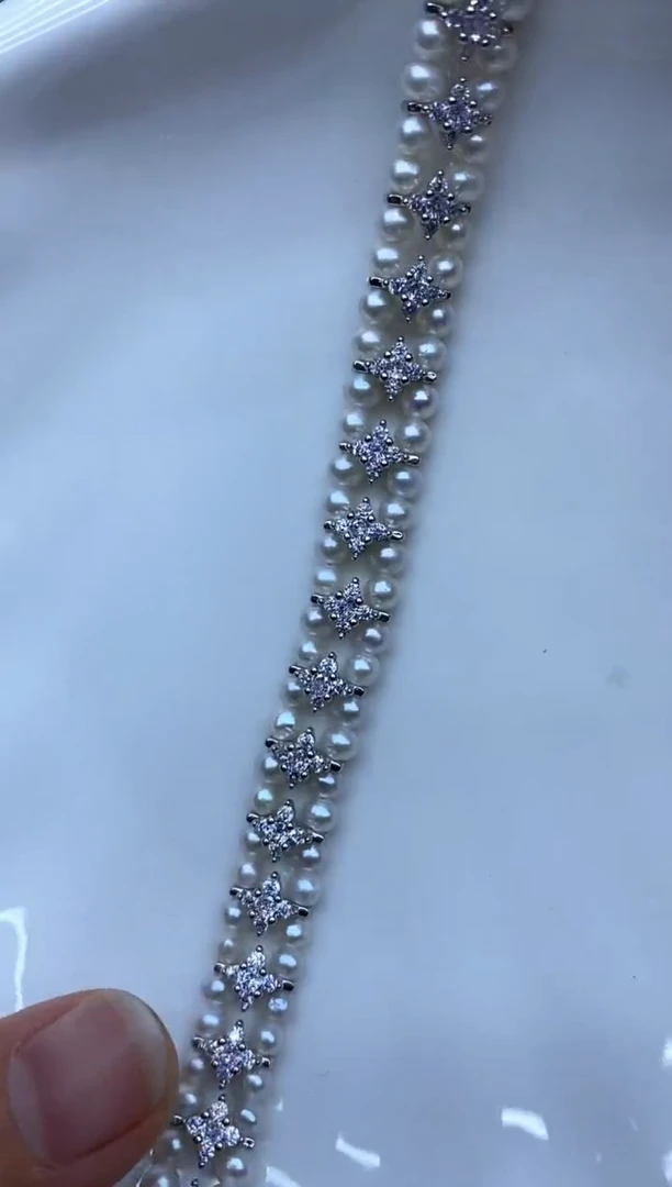 未镶嵌手链淡水珍珠手链多样性发其一