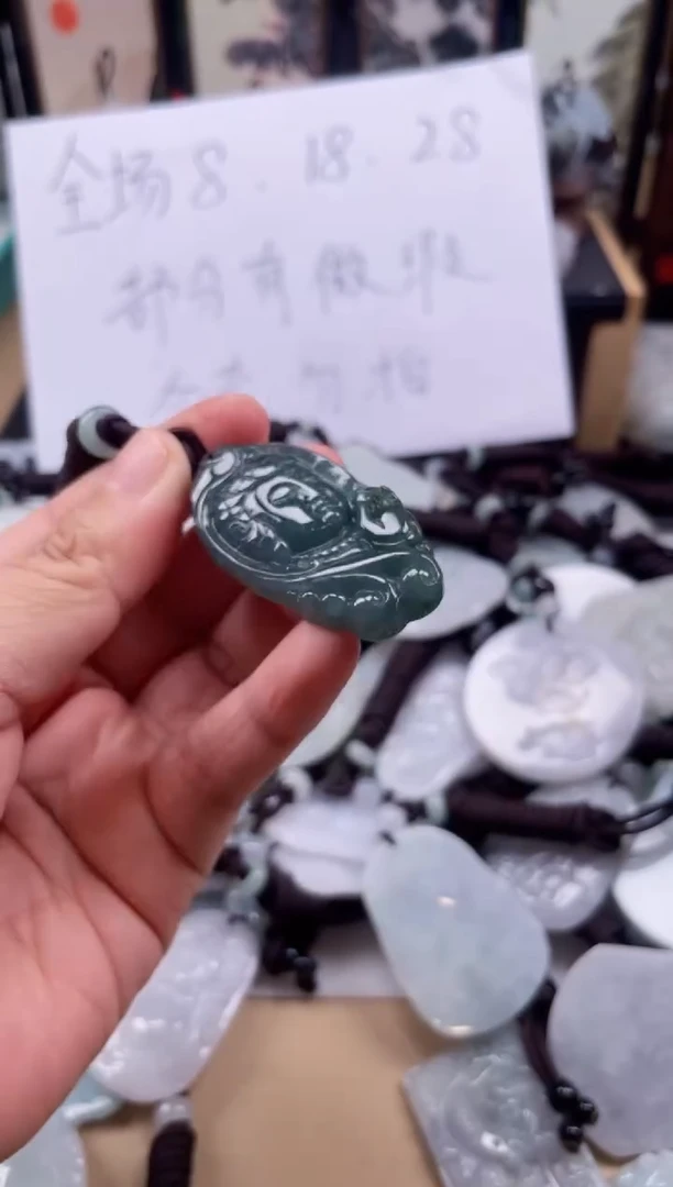 【闪购商品】翡翠颈饰未镶嵌天然缅甸A货翡翠有瑕疵256