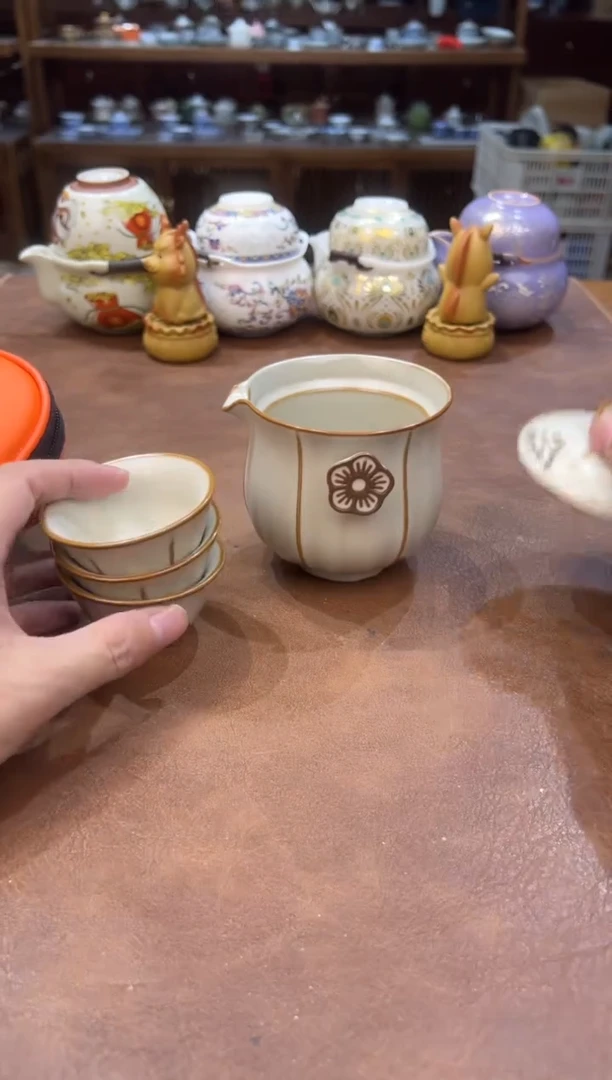 真的很便宜会开片的旅行茶具